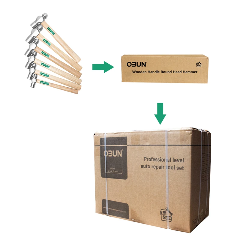 Round Forged Hammer With Wooden Handle Carpentry Installation Hammer Domestic Percussion Hammer