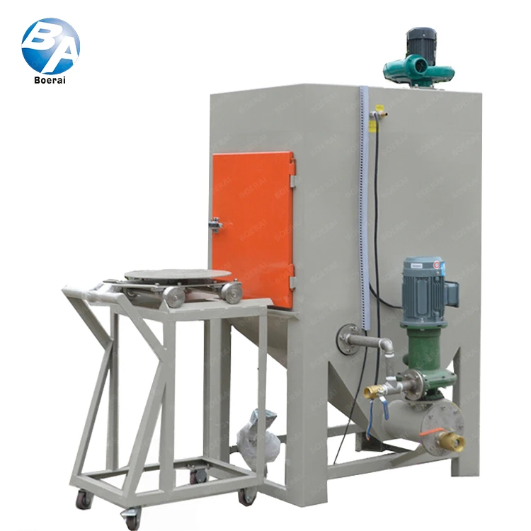 Motorcycle parts and heavy machinery parts sandblast cleaning, Vapour blasting machine