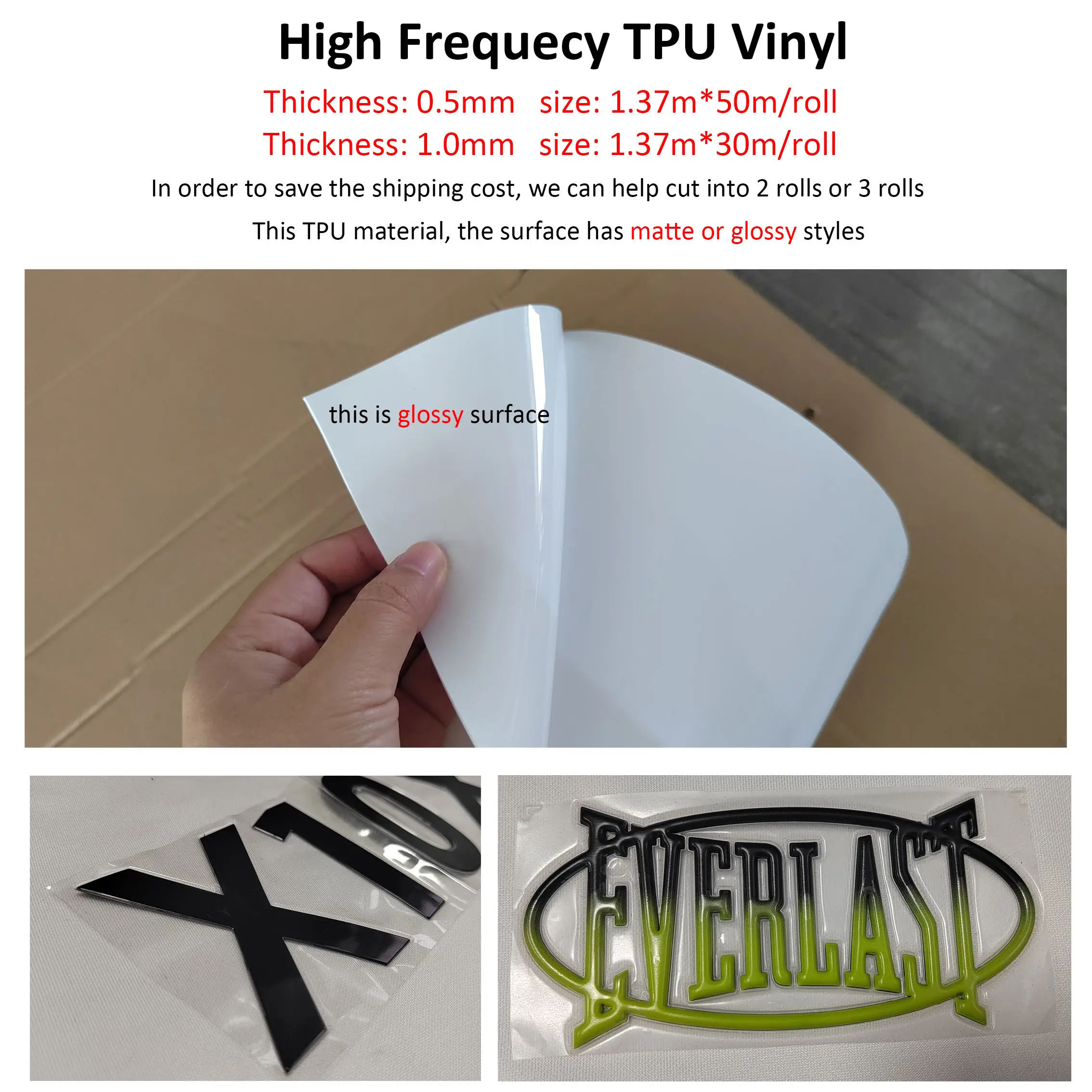 Cheap Factory Price 0.5MM High frequency TPU Vinyl 1.0mm Viny TPU Frekuensi Tinggi High Frequency Shoe Material