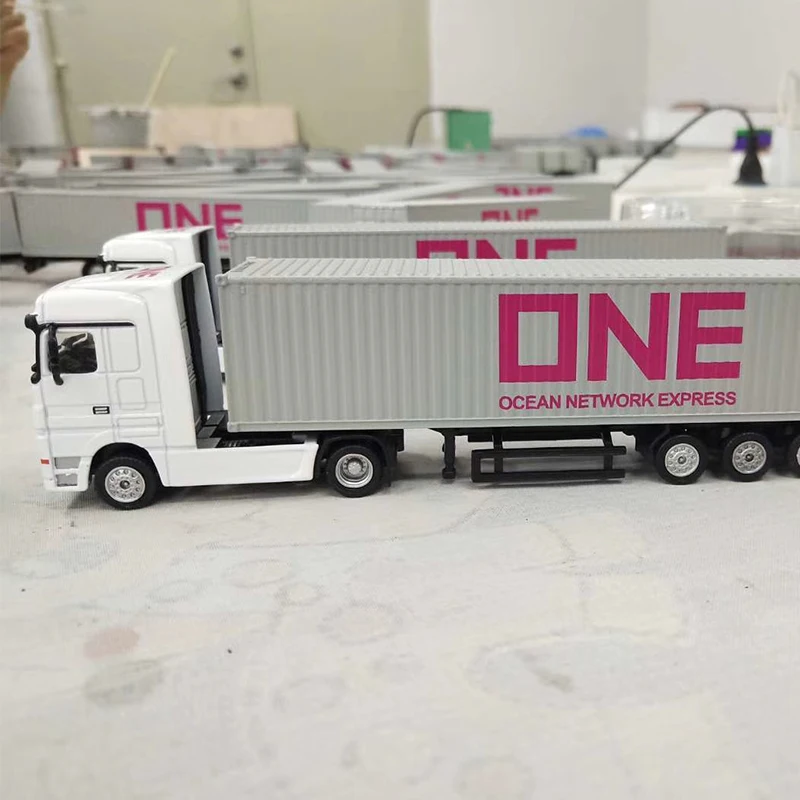 O.A.S Container Model Factory Shipping Gift Toy Truck Customized 1:87 LRP Alloy Material  Container Model Truck