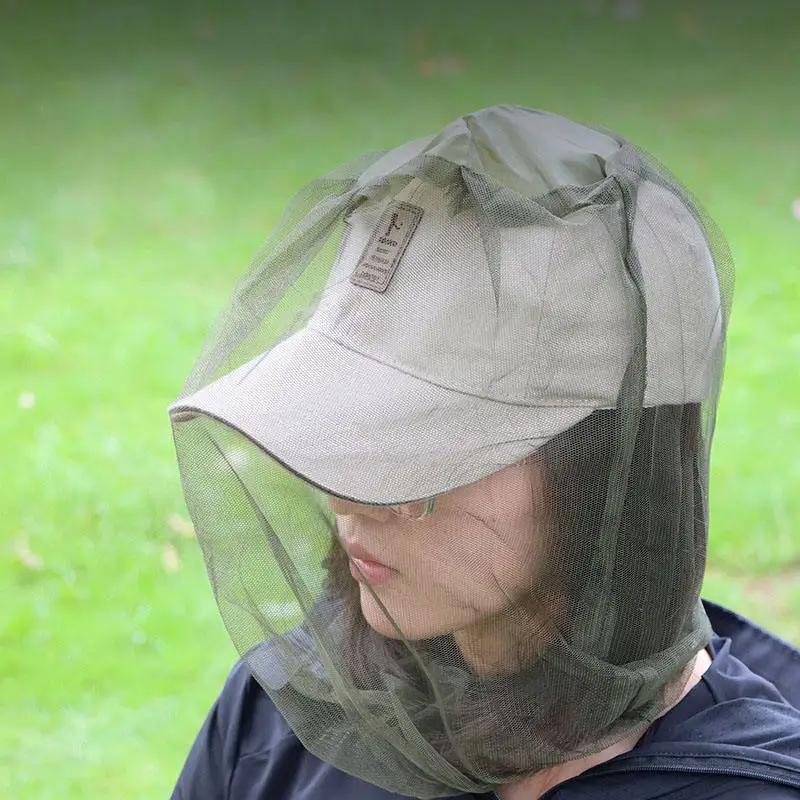 Cheap Price Wholesale Mosquito Bee Insect Mesh Head Face Protector Fishing Hunting Net Hat Mask Caps