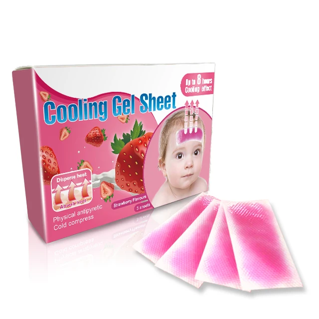 International Standard Weight  Fever Gel Patch Environment Friendly Cold compresses Heat Relieve Reducing Gel Pad