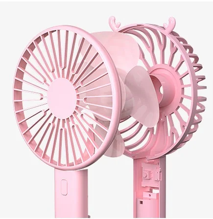 Desktop quiet fans with cute animal cat foot shape base phone holder promotional mini fan hand held fan