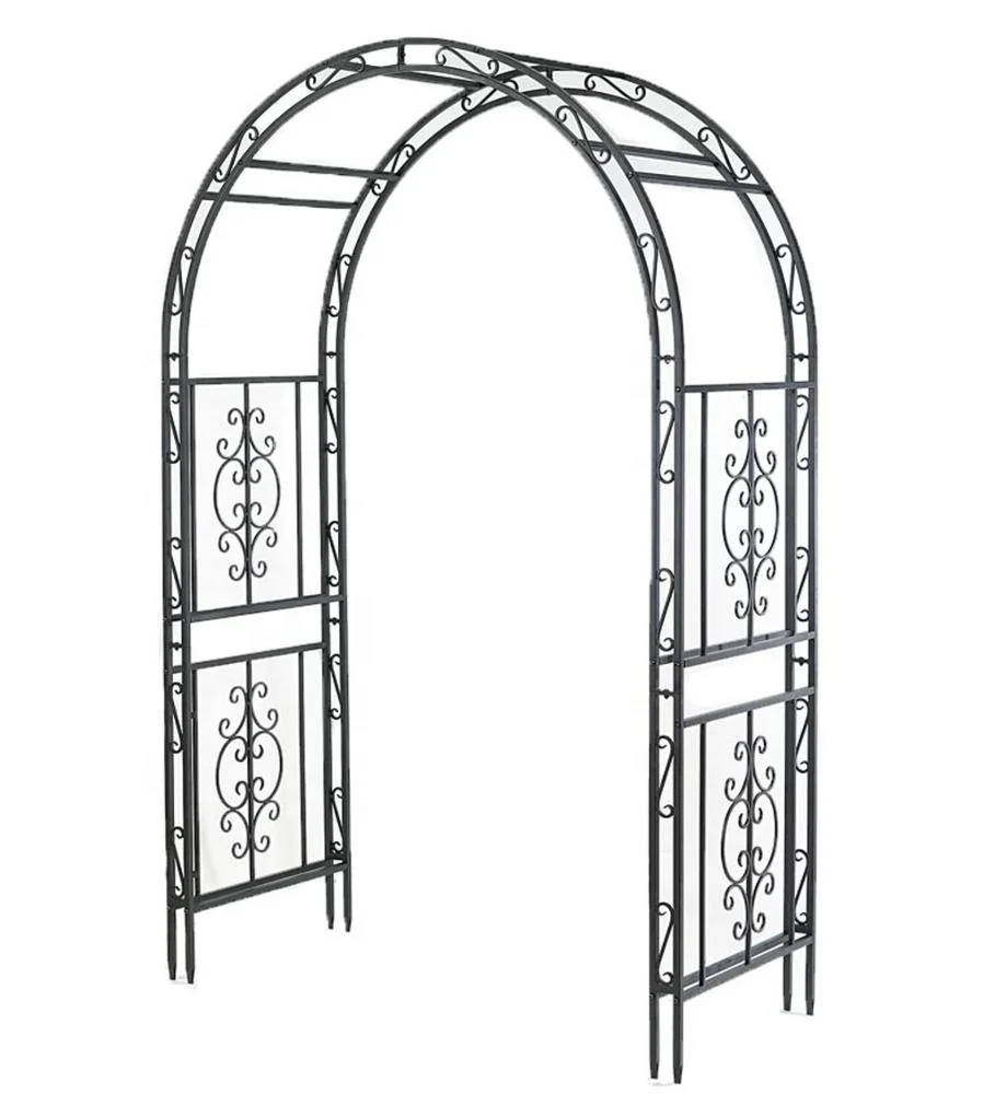 Metal Scrollwork Garden Arbor