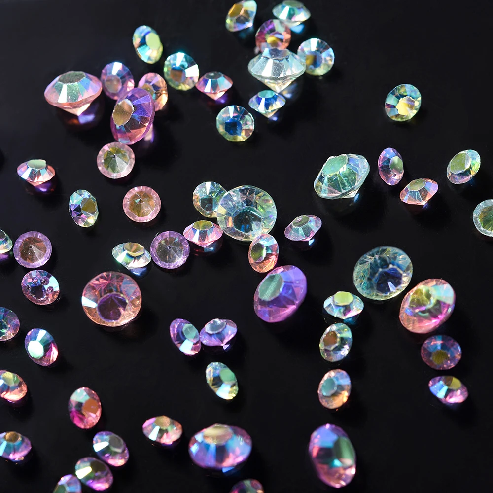 78pcs DIY Design Nail Rhinestone Decoration 3 Colors Multi-size Nail Art Crystal Rhinestone for 3D Nail Art Decorations Charms