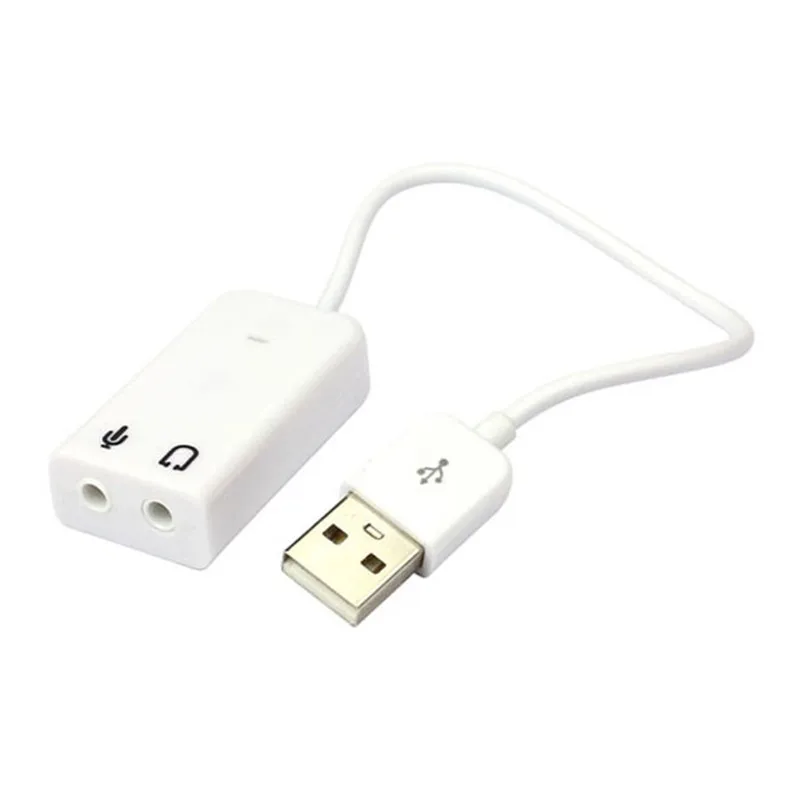 USB Sound Card Virtual 7.1 3D External USB Audio Adapter USB to Jack 3.5mm Earphone Mic phone Sound Card for Laptop Notebook PC