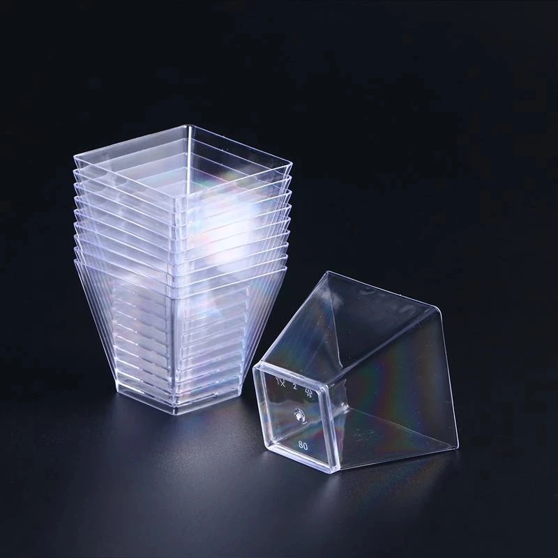 Ruizhuo Wholesale Custom clear Cake box transparent tiramisu container PET PS 150ml Disposable Plastic Dessert cups