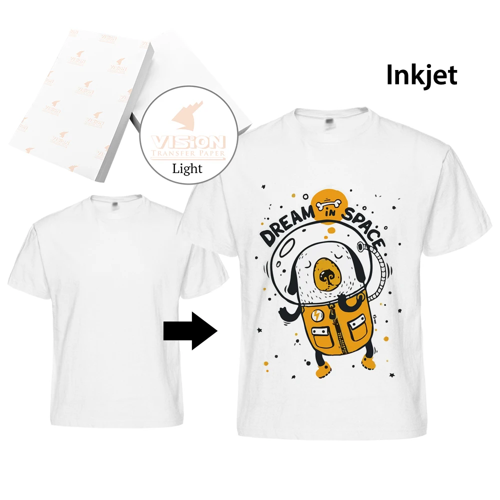 Wholesale Free Samples A3 A4 Size Light Dark Cotton T-shirt Inkjet Heat Press Transfer Paper