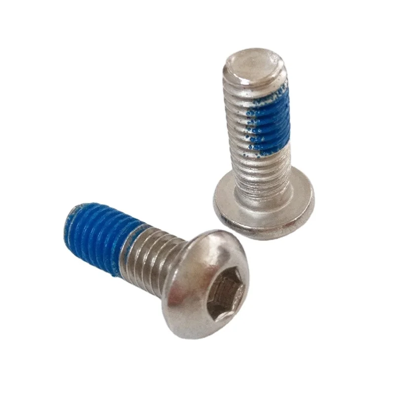 Threaded locking botton head screw methods for Secure Connections threadlockers blue nylon patches bolt