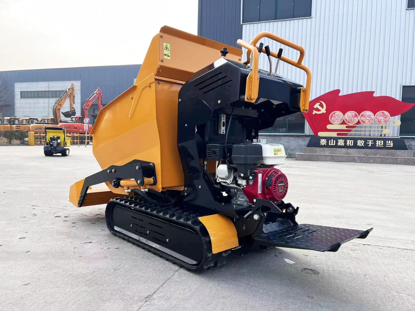 500KG 1000KG Self Load Rubber Track Mini Dumper YFD05 YFD10