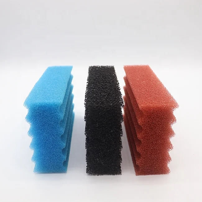 Factory wholesale Custom Wave Shape  bio filter sponge Polyurethane square sponge filter for Aquarium