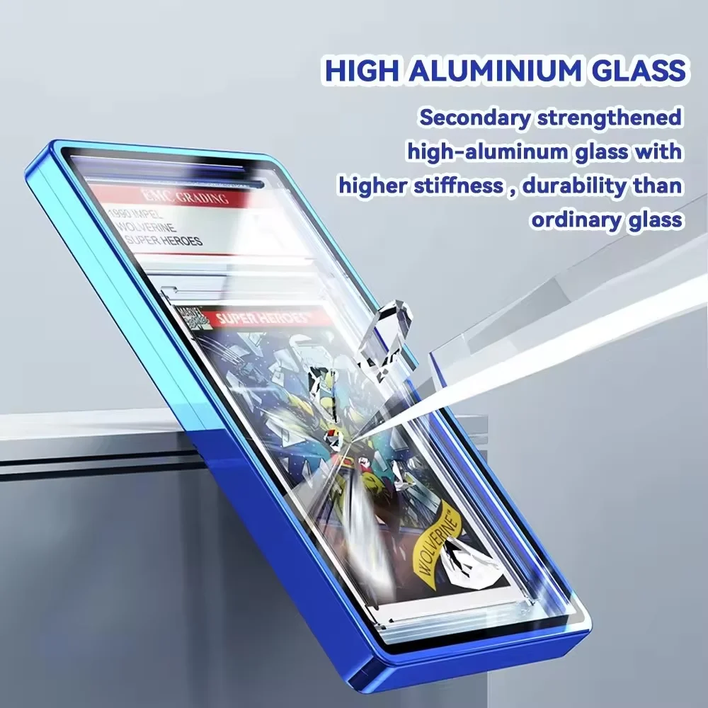 Customizable PSA Graded Card Protective Case Aluminum Alloy Frame Magnetic Double Sided Glass For BGS Protective Case