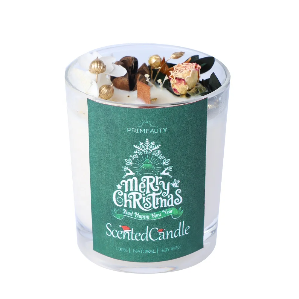 manufacturers custom wholesale glass aromatherapy home fragrance soy wax scented luxury handmade flower christmas candles