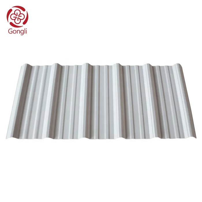 Гофрированные ПВХ кровельные материалы, прозрачная однотонная черепица, НПВХ кровельный лист, легкий вес, гибкий световой свет 1,3 мм ~ 3,0 мм 1060 мм
