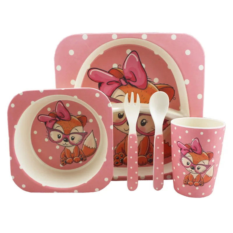 bamboo fiber tableware for children is biodegradable and customizable
