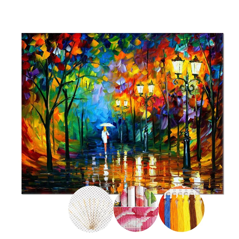 11CT 14CT Printed Cross Stitch Embroidery Craft Stamped Kit Cross-Stitching Pattern for Home Decor