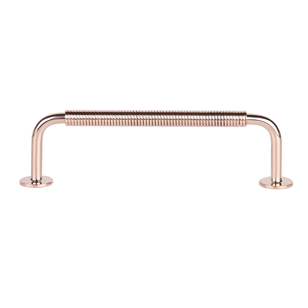 Red Copper Brass Cabinet Door Handle Light Luxury Gold Furniture Kitchen Cabinet Drawer Wardrobe Pure Copper Golden Handles