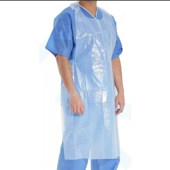 Custom Size Sleeveless PE Apron Waterproof Oil Proof Resistant to Painting Small Number Spots Cleaning