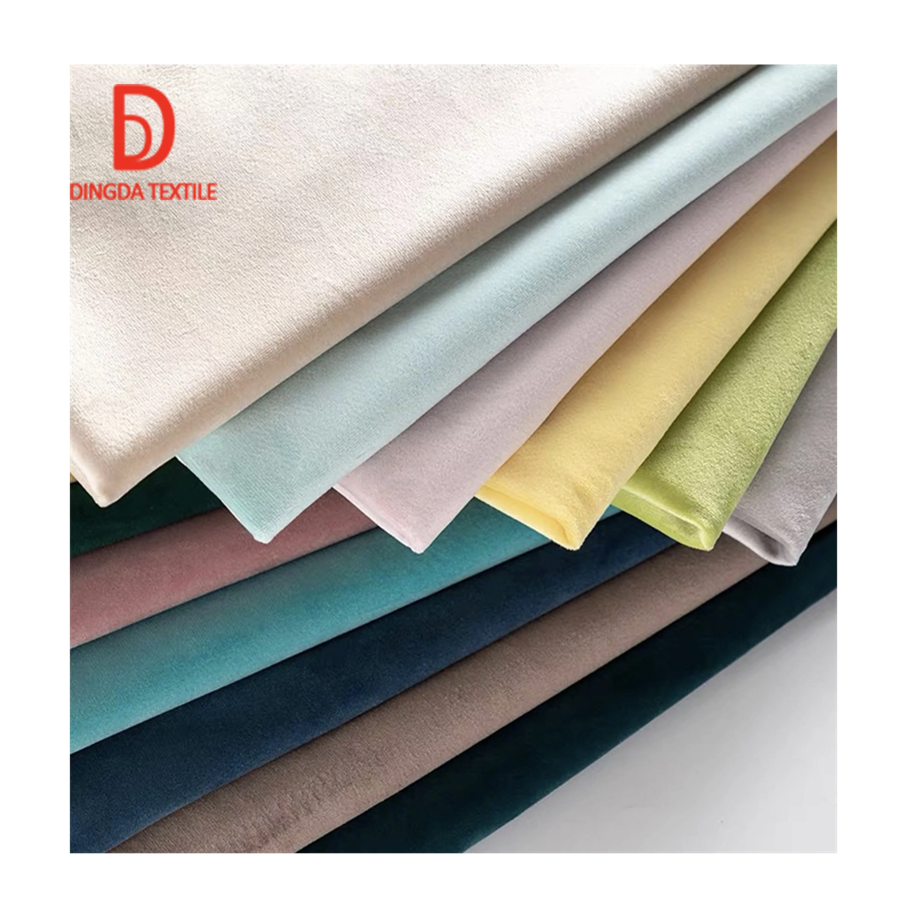 100% polyester high quality gloss soft velvet sofa curtain interior decoration fabric wholesale