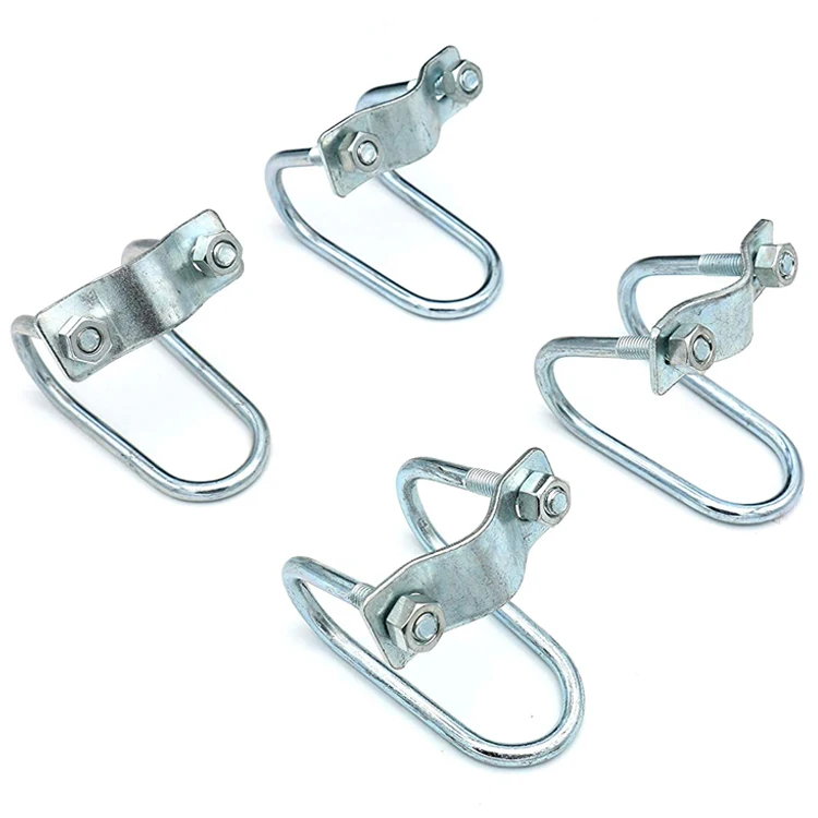 Galvanized Steel Pipe Clip cross connector purlin bracket Tube Buckle U-Shaped Vertical Pipe Alloy Connectors