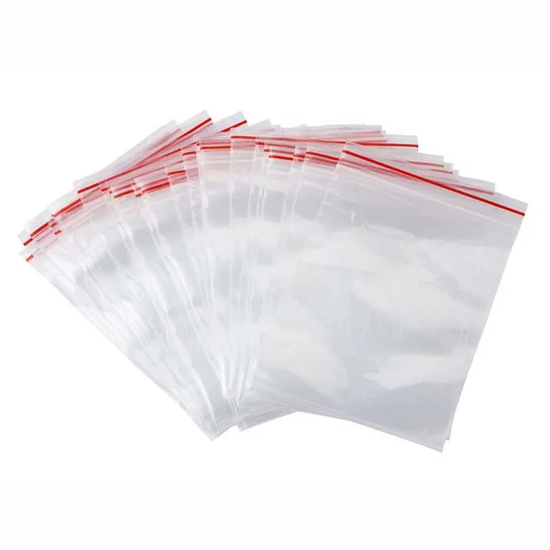 China Supplier Factory Food Grade Grip Self Press LDPE PE Plastic Clear Reclosable Poly Ziplock Zip Lock Bags For Sale