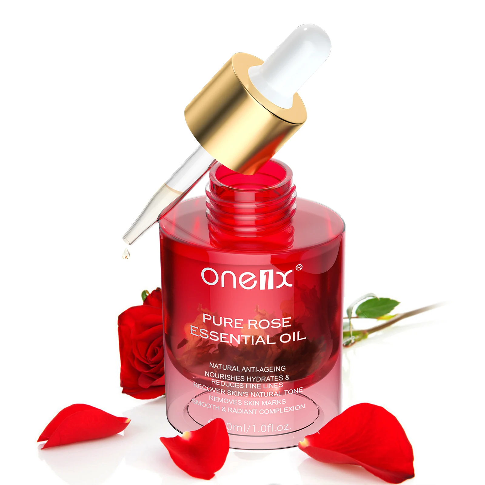 ONE1X Private Label Moisturizer Nourishing Anti Acne Face Rose Essential Oil,rose Fragrance Oil,facial Organic Rose Oil