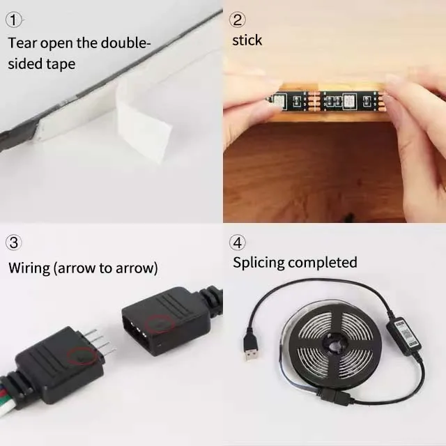USB Bluetooth Смарт-полосы RGB5050 набор световых лент светодиодная семицветная атмосфера 5 В пульт дистанционного управления цветной свет