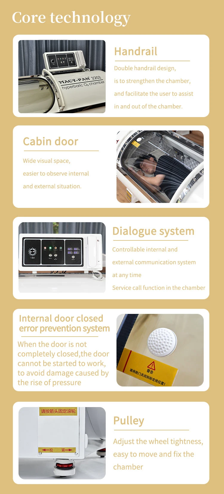 MACY-PAN hyperbaric oxygenation chamber 2ATA HP2202 Core technology