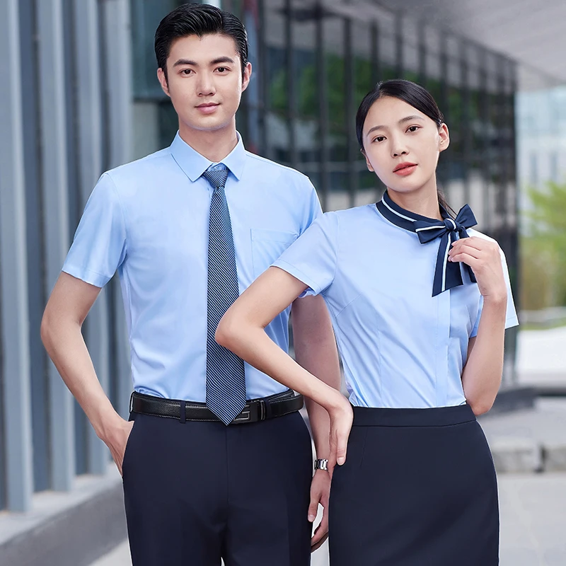 Business Workwear High Quality Short Sleeve Cheap Wwwxxxcom T Shirt Women Suits Office Formal Elegant Baseball Shirt