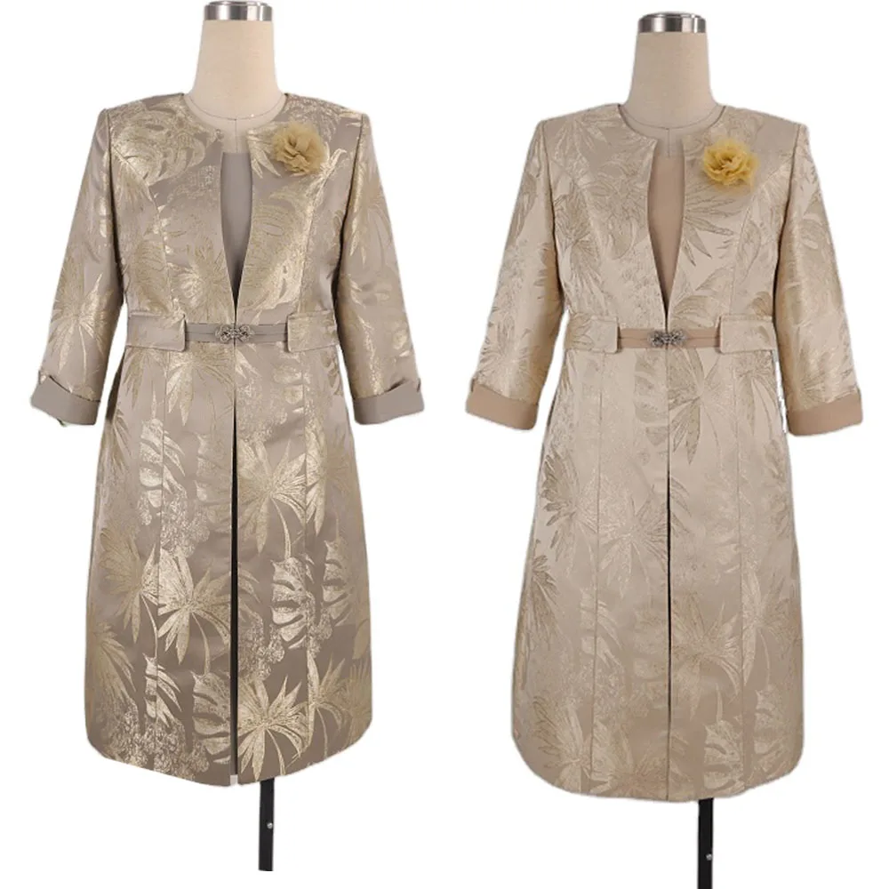 High Quality Ladies Long Jacket Suits Office African Fashion Church Dresses  Big Size 2 Piece Sets Dress Coat Suit