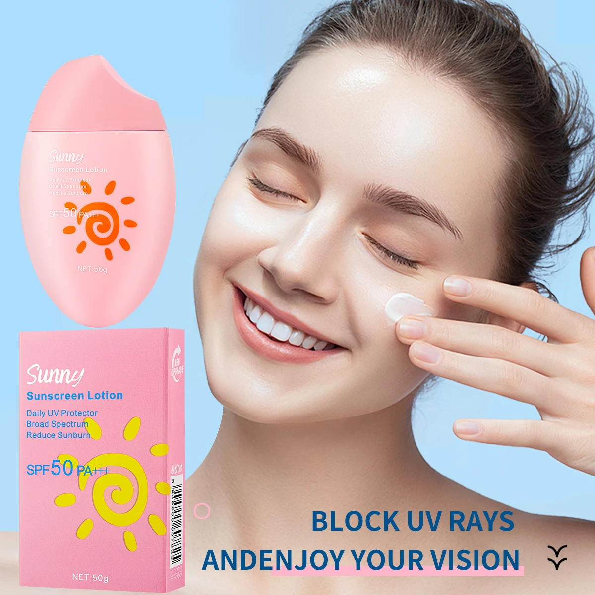 Custom Sunscreen Gel Isolation Facial Protector Sun Block Manufacturer SPF50 PA+++ Tanning Protection Cream Mineral UV Damage