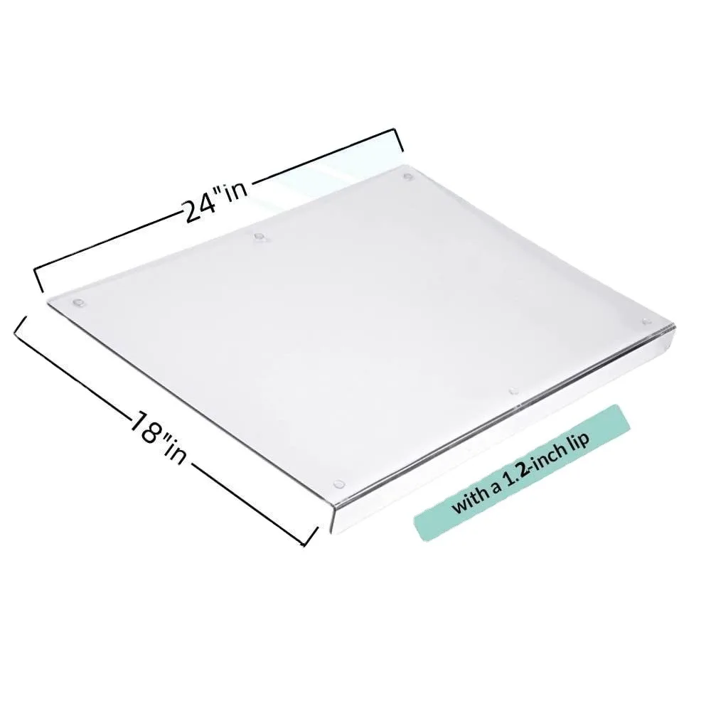 Clear High Quality Acrylic Non Slip Plastic Chopping Board Large Acrylic Cutting Board with Lip for Kitchen