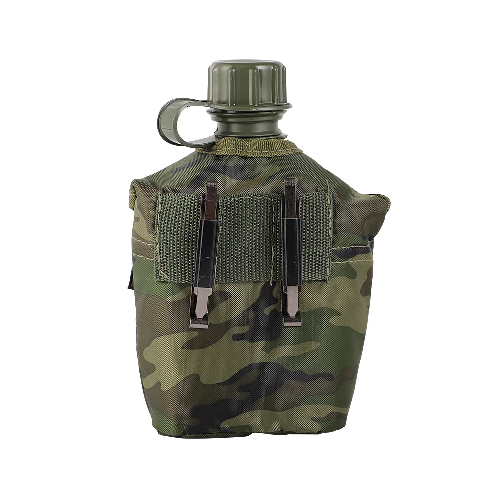 Amazon hot sale outdoor Low moq safe PE canteen water bottle field field green with case