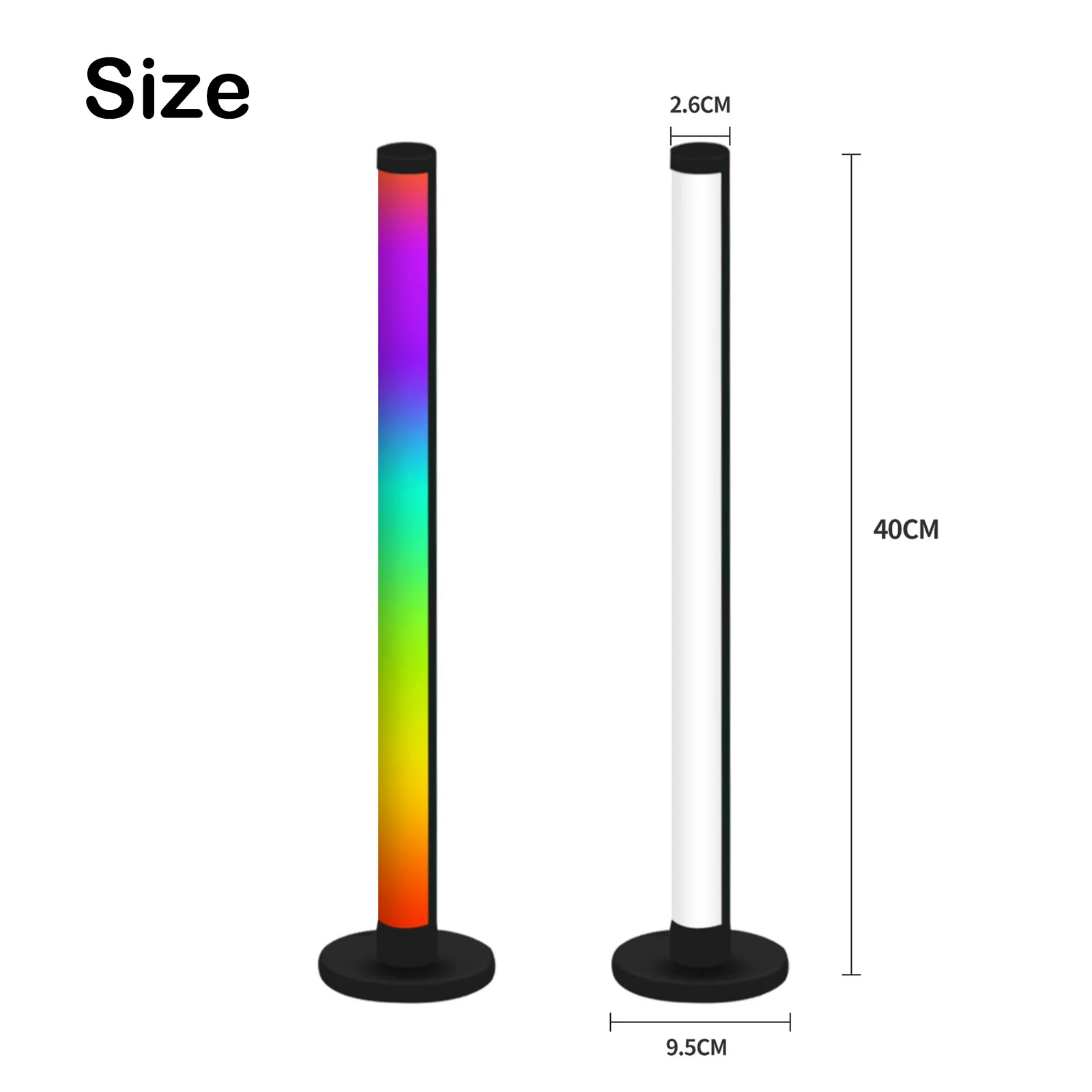 Умная светодиодная подсветка RGB настольная с 3 режимами управления для комнаты ПК телевизора-2 шт.
