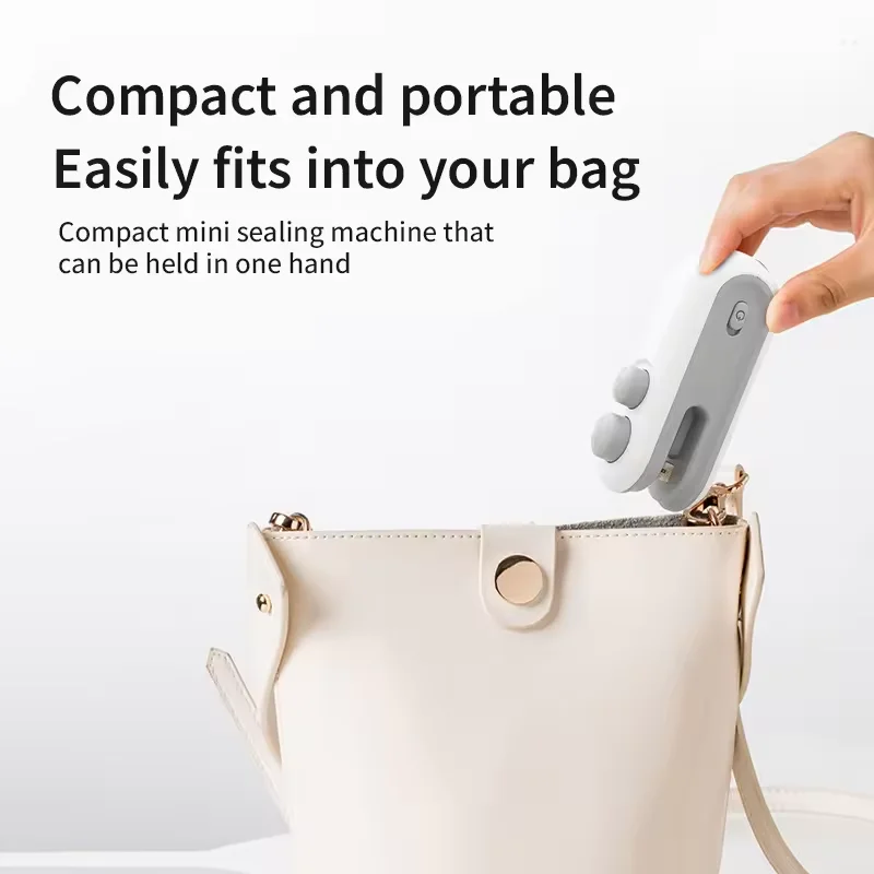 2 in 1 Portable Sealer Vacuum Mini Sealing Machines USB Rechargeable Food Plastic Bag Sealer Vacuum Mini Sealing Machines