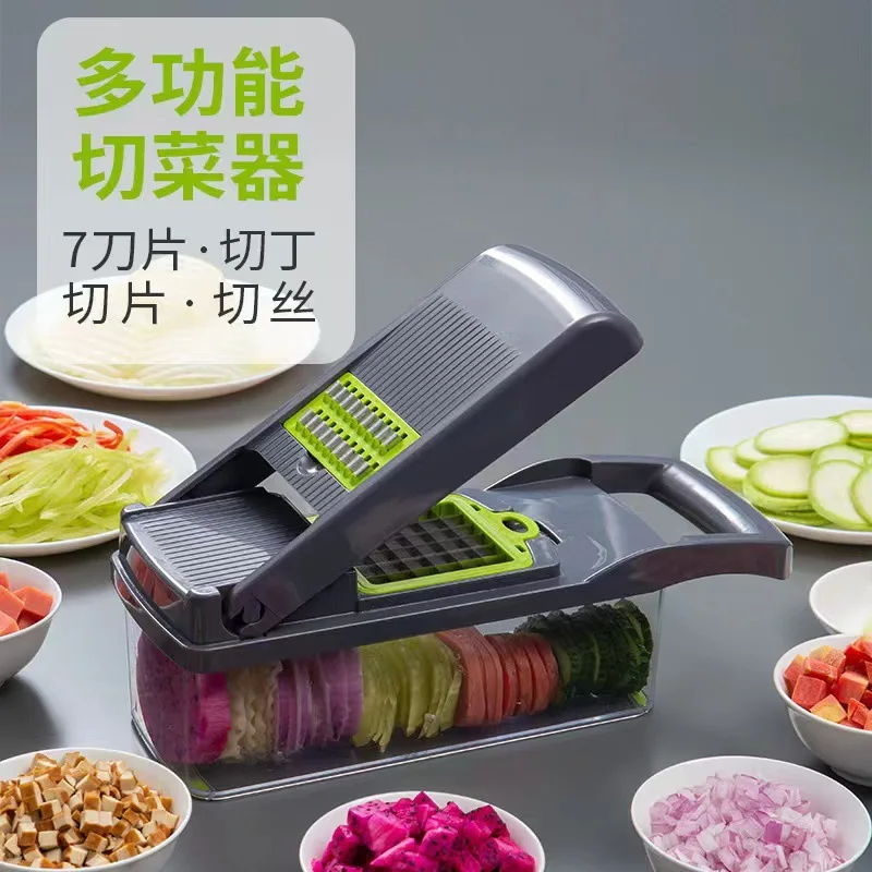 Baming Vegetable Chopper - Spiralizer Vegetable Slicer - Onion Chopper with Container - Pro Food Chopper - Slicer Dicer Cutter