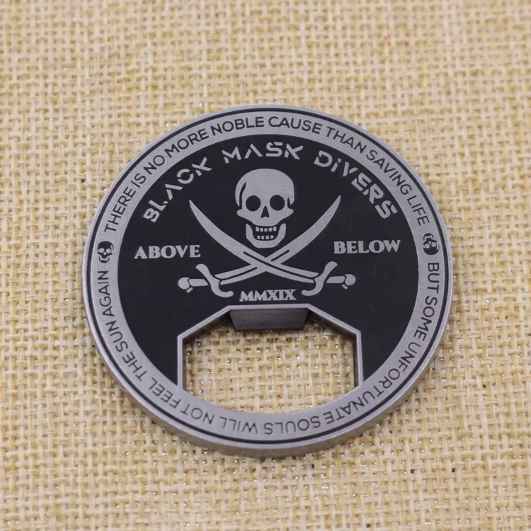 Custom Cut Out Enamel Bottle Opener Challenge Souvenir Double-sided Collect Commemorative Coin