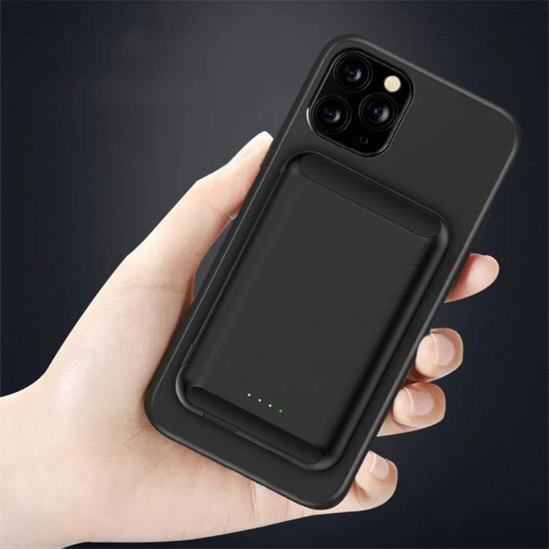 Портативное магнитное автомобильное зарядное устройство 2 в 1, мини магнитное портативное зарядное устройство, беспроводное зарядное устройство для телефона 5000 мАч