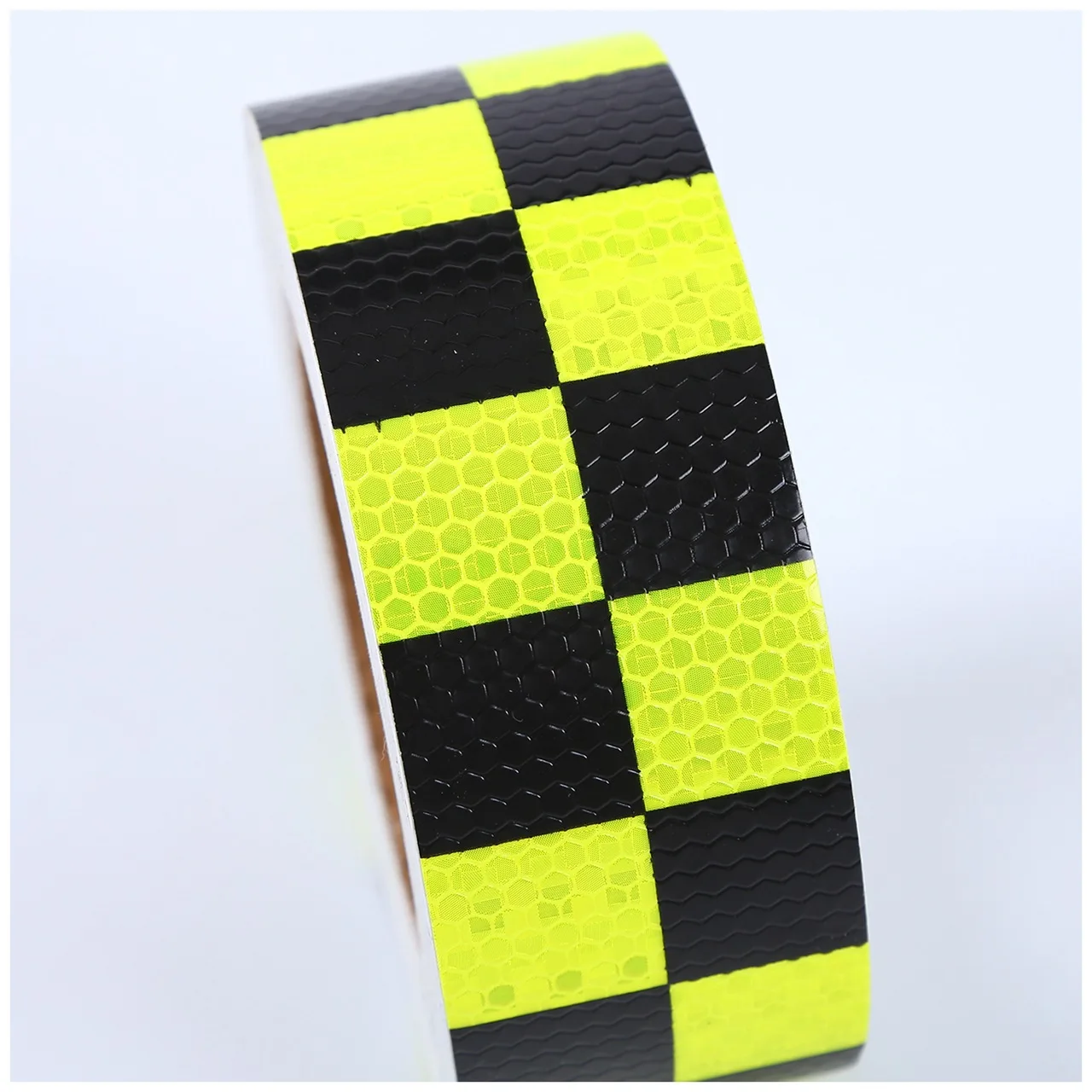  PVC Yellow Black Reflective Tape Checked Safety reflective truck