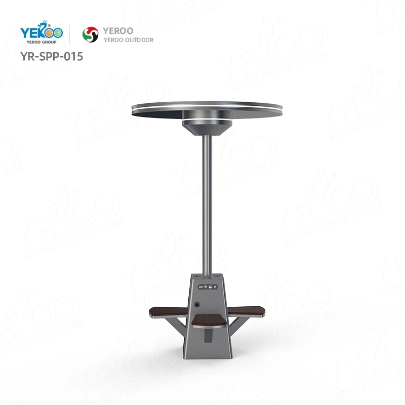 Courtyard Galvanized Steel Solar Outdoor Smart Charging Bench