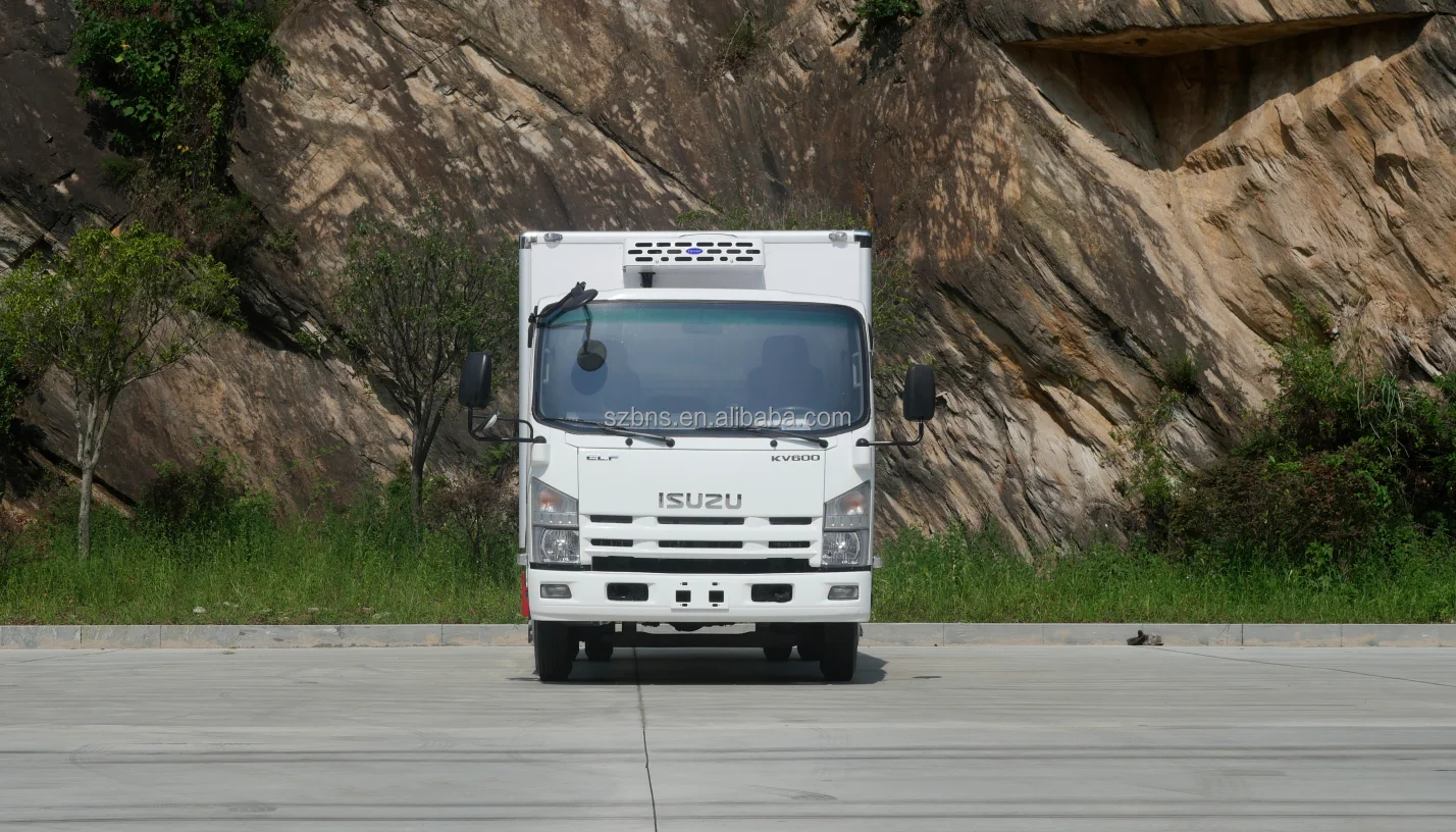 ISUZUs 3 Tons Food Freezer Truck Vegetable Seafood Milk Transport Refrigerator Truck With New Cargo Box And CARRIER Cooler