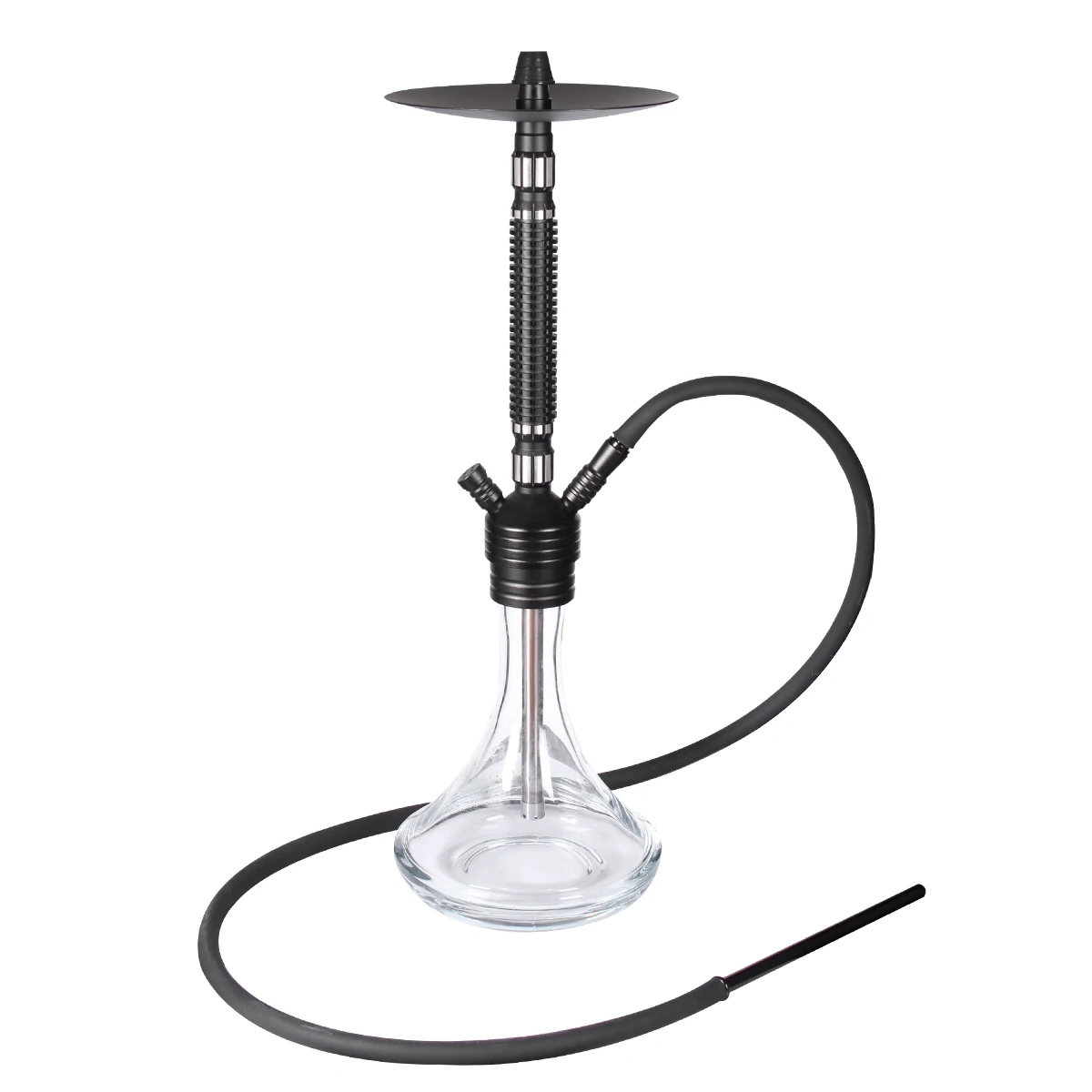 New Design Hot Sale Wholesale Cheap Aluminum Hookah Shisha Glass Hookah Chicha  Shisha with Silicon Hose
