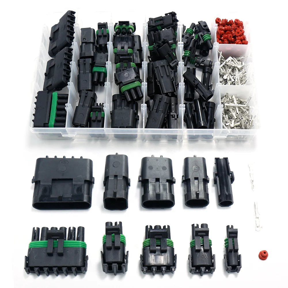 258PCS boxed set sealed waterproof automotive electrical connector 2.5 Series AMP Connectors DJ3061Y-2.5-11/21