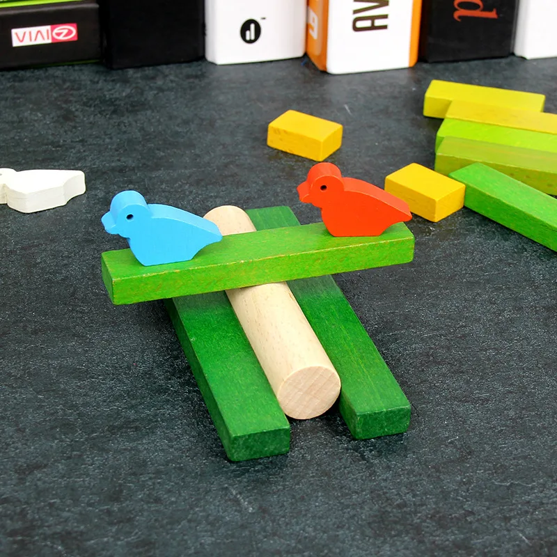 Wooden Bird Balance Building Blocks Educational Toys For Toddlers