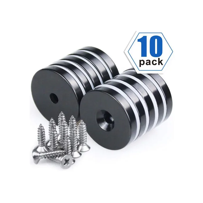 Hot Sale Black Epoxy 19 x 3.2 mm Disc Countersunk Neodymium Magnet