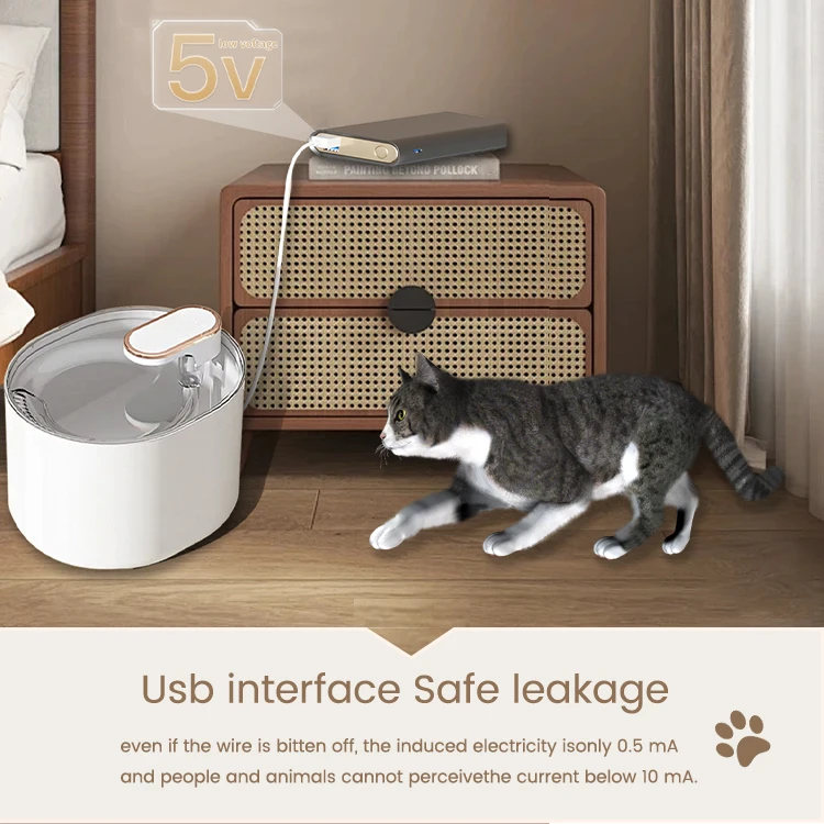 OEM 3L Water Fountain Smart Pet Water Dispenser Automatic Circulation Strong Filtration Cat Drinking Fountain Ultra Quiet