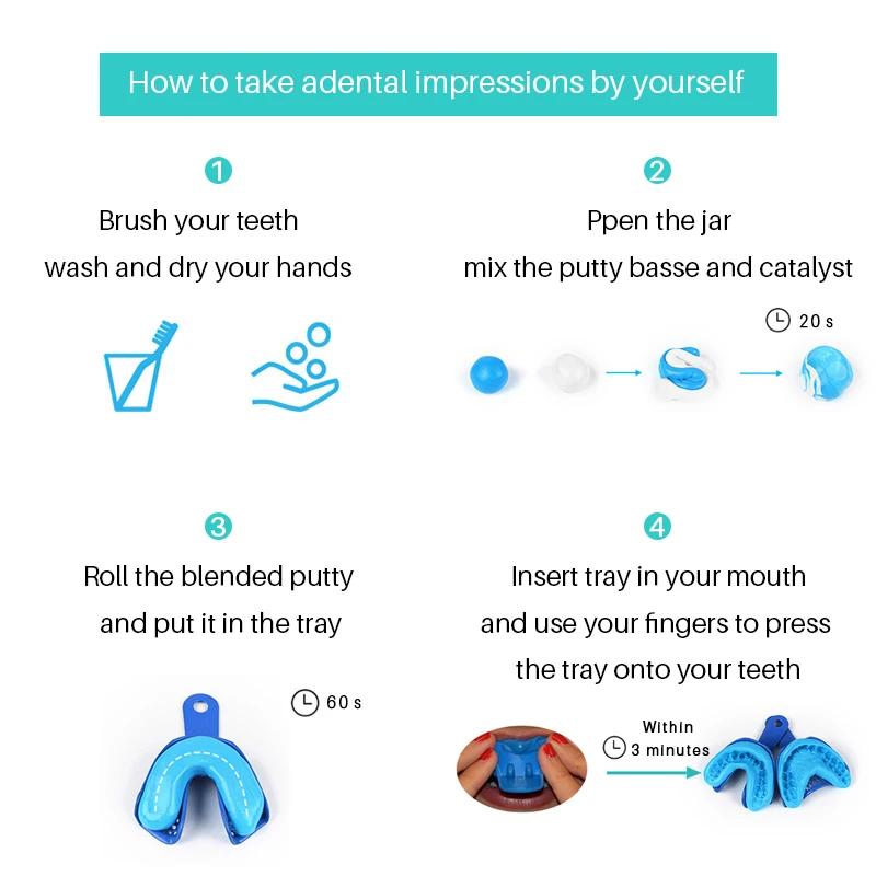 IVISMILE 500g Dental Alginate Teeth Impression Kit for Dentist Clinic Use