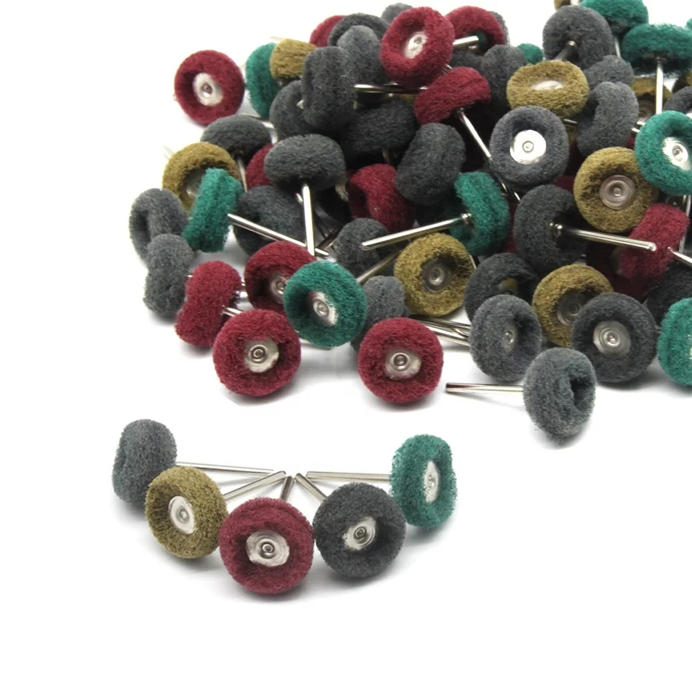 TASP Mini Drill Abrasive Brush Nylon Buffing Polishing Wheel with 3mm Shank for Dremel Rotary Tool Accessories Set