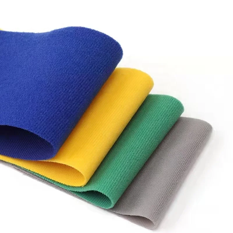 100% polyester knitting Self Adhesive Velvet Strong Velcroes terry Plush loop Fabric roll tape for hook loop bandage