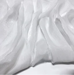 Мягкая розовая блестящая ткань из крепа-органзы шириной 150 см, тюль, сетка для платьев, рубашек, ткань, черный, белый, синий, зеленый, красный и серый